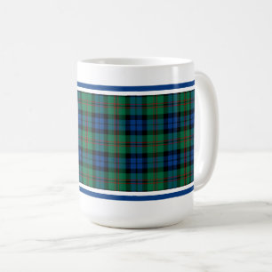 Clan Dundas Tartan Green and Blue Plaid Coffee Mug