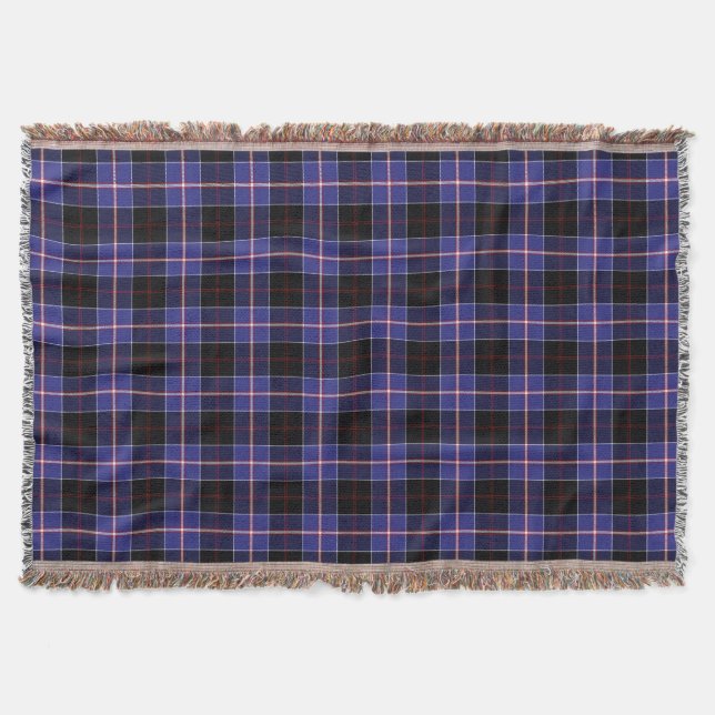 Clan Dunlap Tartan Throw Blanket (Front)