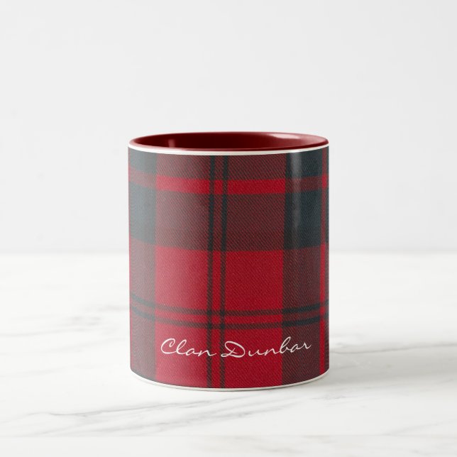 Clan écossais Dunbar Tartan Designer Mugs (Centre)