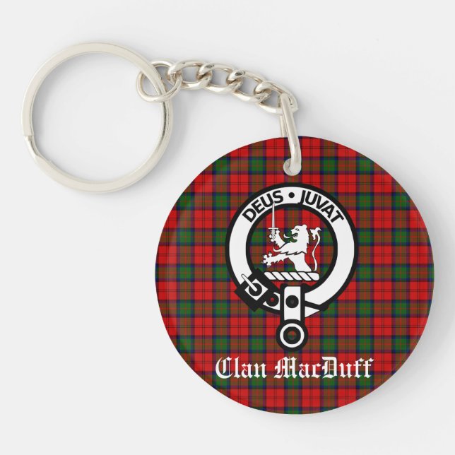 Clan écossais MacDuff Tartan et Crest Badge (Devant)