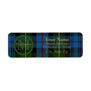 Clan écossais MacKenzie Tartan Gold Nom-Initiale