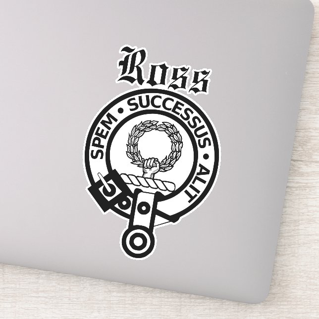 Clan écossais Ross Crest Badge Grand Sticker (Détail)