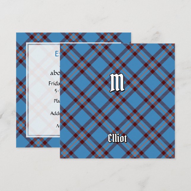 Clan Elliot Ancient Tartan Invitation (Front/Back)