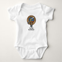 Clan Elliot Crest over Ancient Tartan