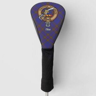 Clan Elliot Crest over Modern Tartan Golf Head Cover