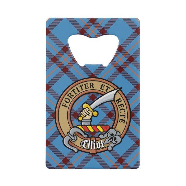Clan Elliot Crest sur le tarte antique (Devant)