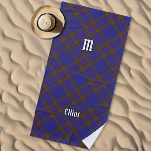 Clan Elliot Modern Tartan Beach Towel