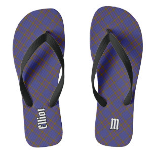 Clan Elliot Modern Tartan Flip Flops