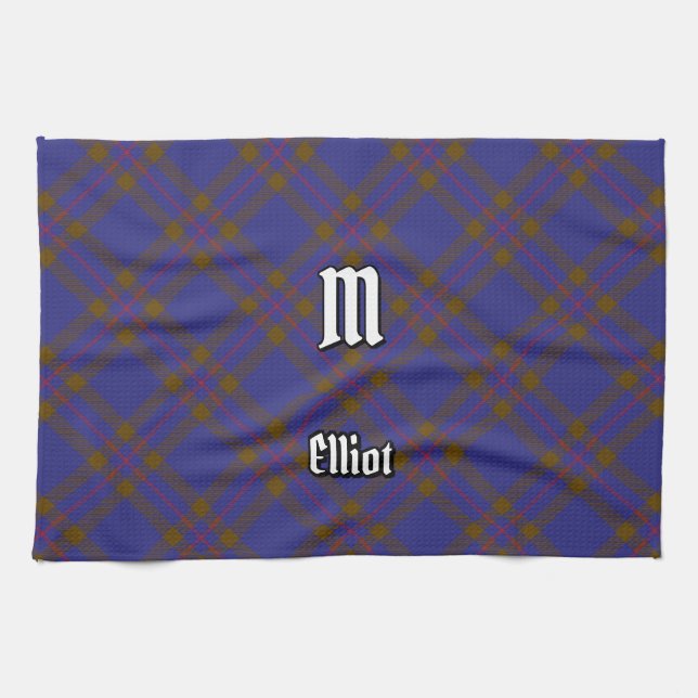 Clan Elliot Modern Tartan Kitchen Towel (Horizontal)