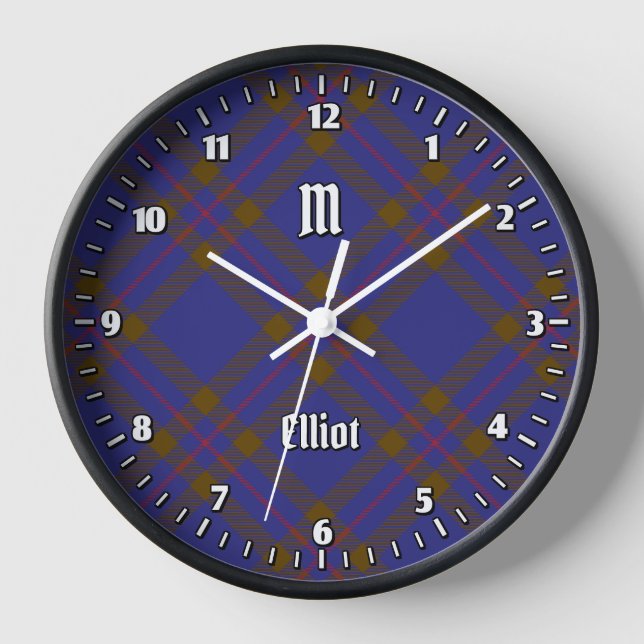 Clan Elliot Tartan moderne Grande horloge (Recto)