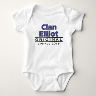 Clan Elliot Vintage Customize Your Birthyear Baby Bodysuit