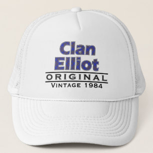 Clan Elliot Vintage Customize Your Birthyear Trucker Hat