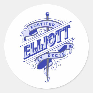 Clan Elliott, Fortiter Et Recte, Elliott Family Classic Round Sticker