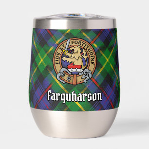 Clan Farquharson Crest over Tartan