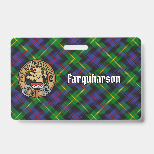 Clan Farquharson Crest over Tartan Badge