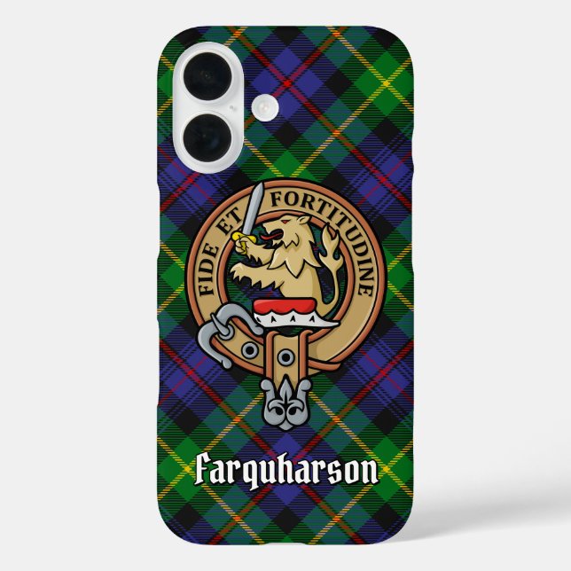 Clan Farquharson Crest sur Tartan coque iphone (Verso)