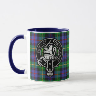 Clan Farquharson Crest & Tartan Mug