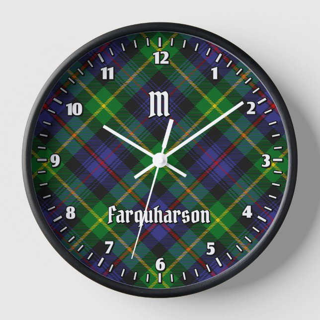 Clan Farquharson Tartan Large Clock (Front)