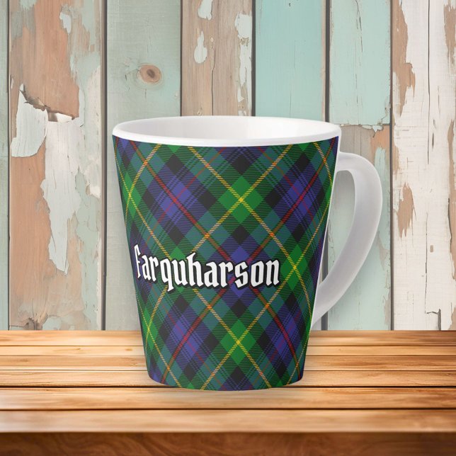 Clan Farquharson Tartan Latte Mug (Créateur téléchargé)