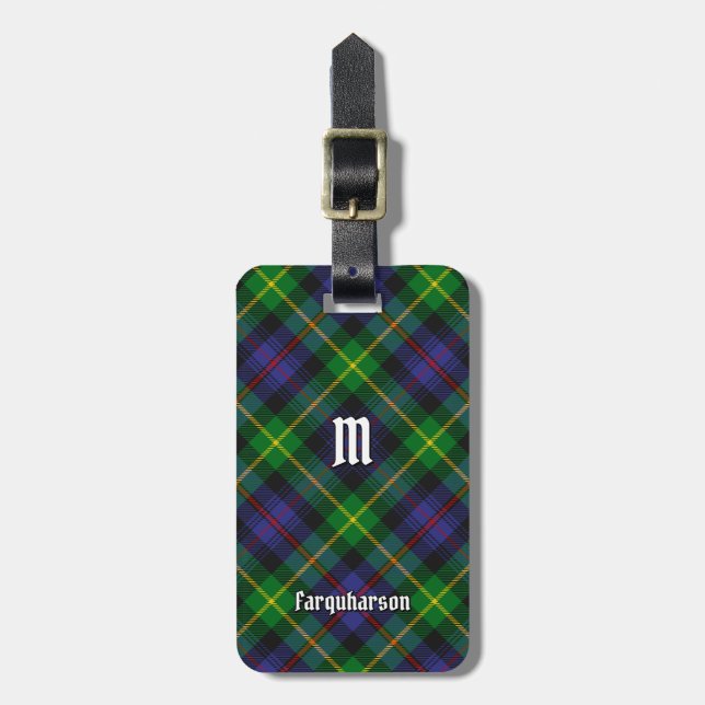 Clan Farquharson Tartan Luggage Tag (Front Vertical)
