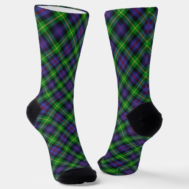 Clan Farquharson Tartan  Socks (Angled)