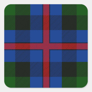 Clan Farquharson Tartan Square Sticker