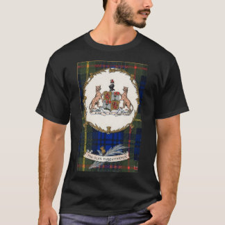 Clan Farquharson Vintage Tartan Crest Badge T-Shirt