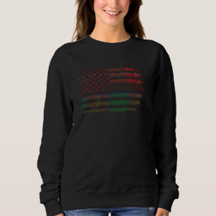 Clan Fenton Scottish tartan US flag kilt Scotland Sweatshirt