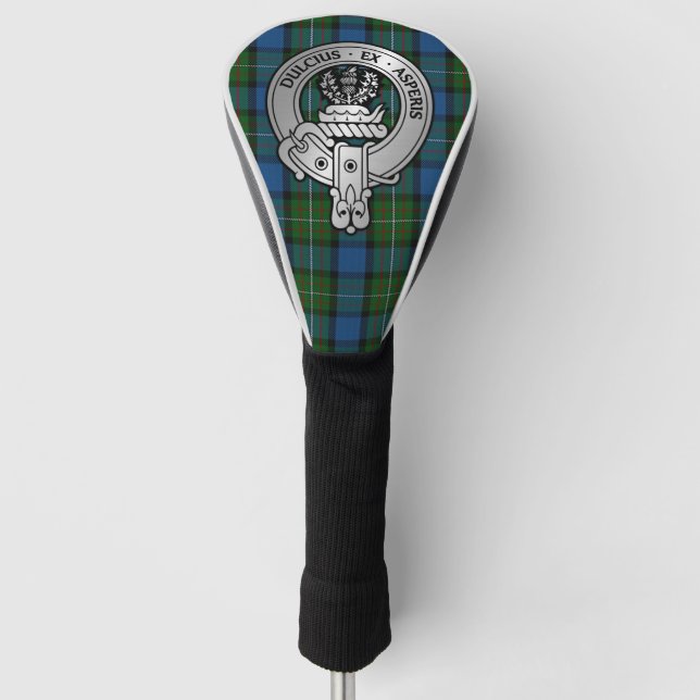 Clan Ferguson Crest & Atholl Tartan Golf Head Cover (Front)