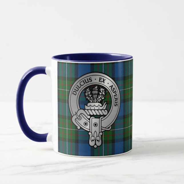 Clan Ferguson Crest & Atholl Tartan Mug (Left)