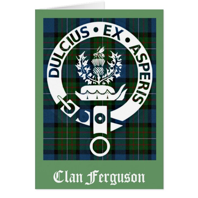 Clan Ferguson Crest Tartan Carte de voeux (Devant)