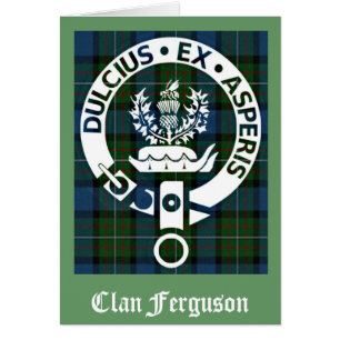 Clan Ferguson Crest Tartan Greeting Card