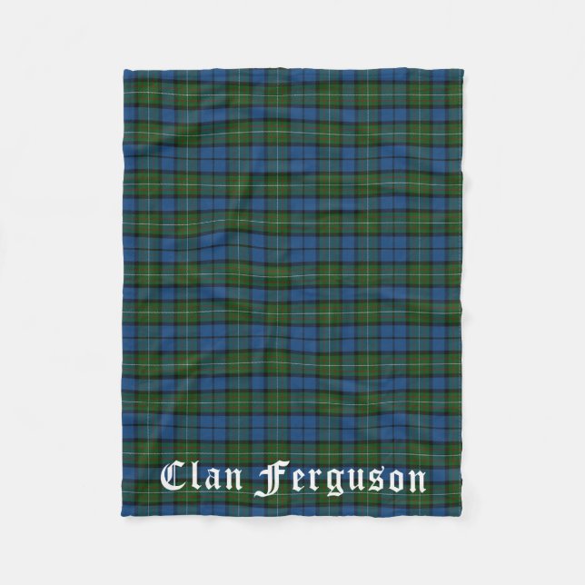 Clan Ferguson Tartan Fleece Blanket (Front)