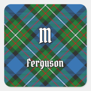 Clan Ferguson Tartan Square Sticker