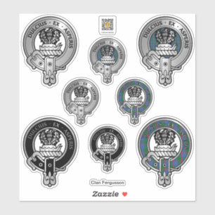 Clan Fergusson Crest & Tartan Sticker