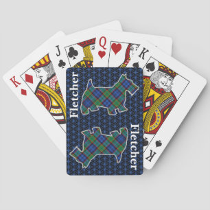 Clan Fletcher Tartan Scottish Terrier Edition Playing Cards