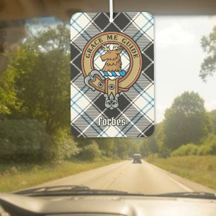Clan Forbes Crest over Dress Tartan Air Freshener