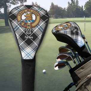 Clan Forbes Crest over Dress Tartan Golf Head Cover
