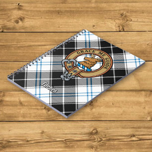 Clan Forbes Crest over Dress Tartan Notebook