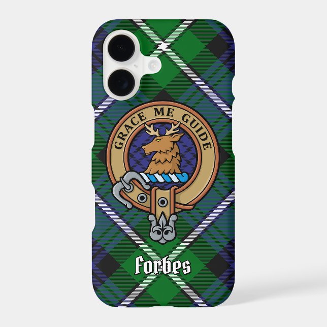 Clan Forbes Crest over Tartan (Back)