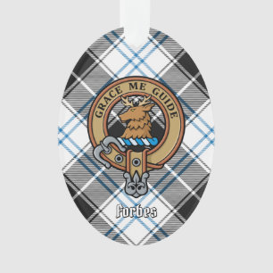 Clan Forbes Crest sur la robe Tartan