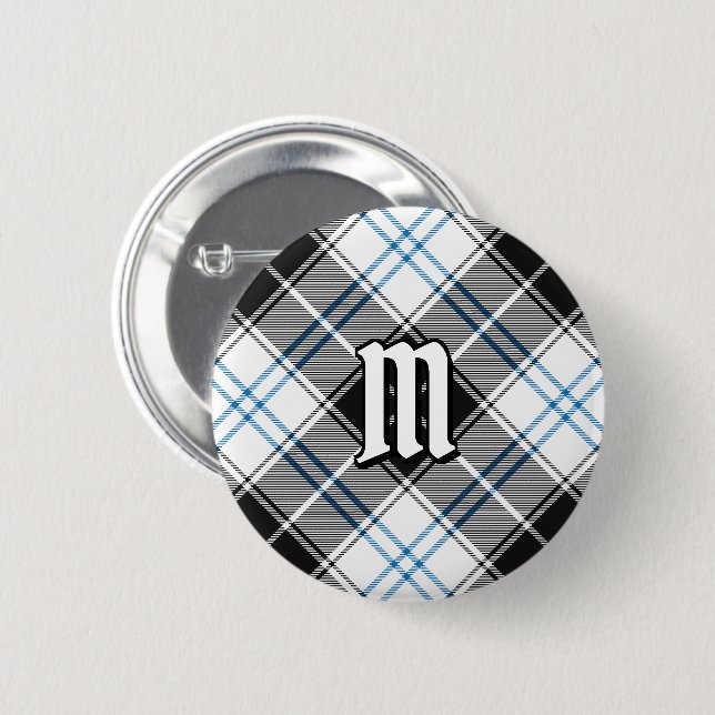 Clan Forbes Dress Tartan 2 Inch Round Button (Front & Back)