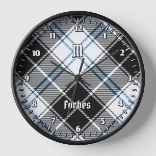 Clan Forbes Dress Tartan Clock