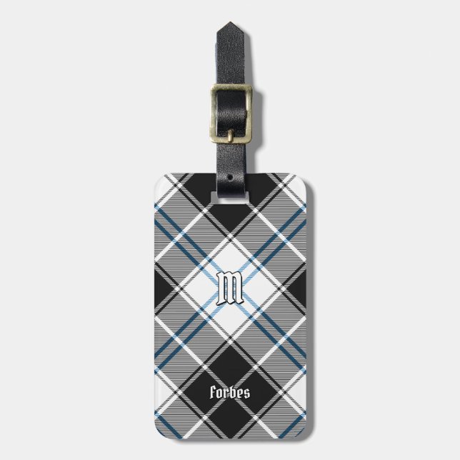 Clan Forbes Dress Tartan Luggage Tag (Front Vertical)