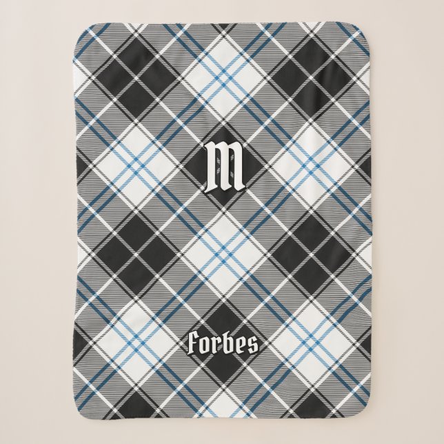 Clan Forbes Dress Tartan Sherpa Blanket (Front)