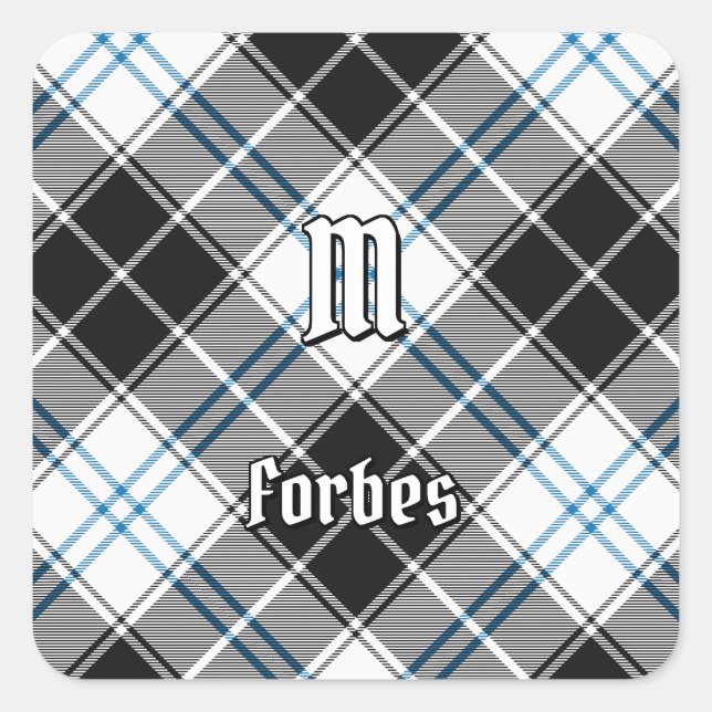 Clan Forbes Dress Tartan Square Sticker (Front)