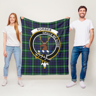 Clan Forbes Lyon Court Tartan Plaid Fleece Blanket
