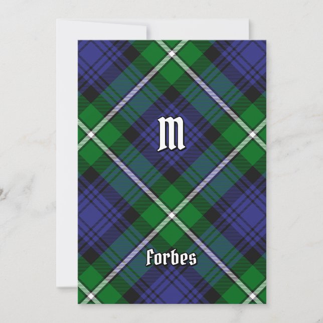 Clan Forbes Tartan Invitation (Front)