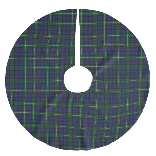 Clan Forbes Tartan Plaid Tree Skirt (Front)
