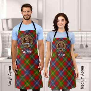 Clan Forrester Crest over Tartan Apron